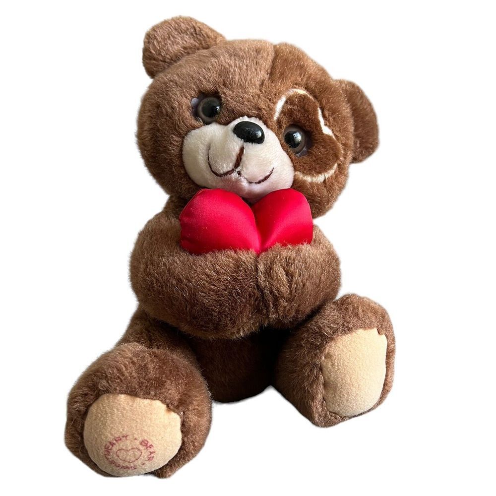 Applause Sweetheart Bear 8" Plush Red Heart Vintage Korea‎ 3915 Stuffed Animal